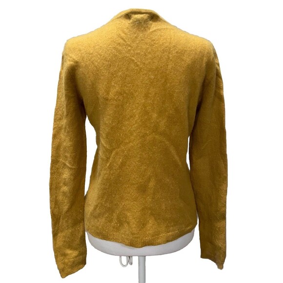 TAHARI Women's Cashmere Sweater Sz L Crewneck Dark Yellow Classic Capsule Luxury - Picture 3 of 9